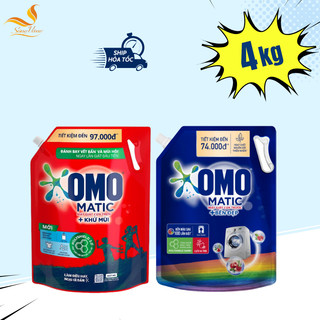 Nước giặt OMO Matic 4kg cửa trên, cửa ngang