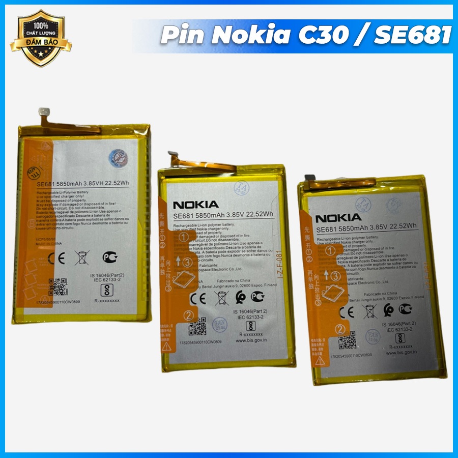 Pin Nokia C30 / SE681 (Pin zin Mới)
