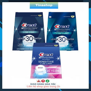 Full Set Dán Trắng Răng Crest 3D White Và Đèn Led Light