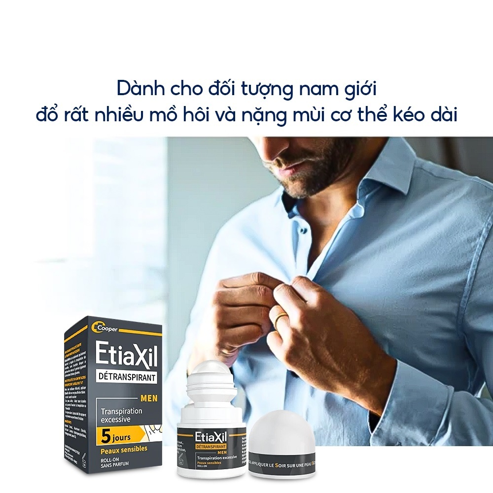 Lăn Khử Mùi Và Ngăn Mồ Hôi Chuyên Sâu Etiaxil Men 15ml