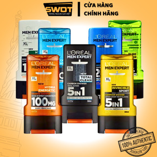 Sữa tắm gội Loreal Men Expert Mỹ 300ml, Dầu gội tắm làm sạch toàn diện, mùi nam tính, lưu hương lâu