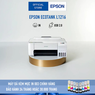 Máy In Phun Màu Đơn Năng Epson EcoTank L1216 (Bao Gồm Bộ Mực Chính Hãng Đi Kèm)