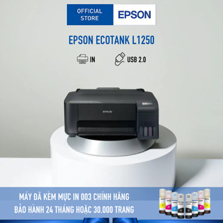 Máy In Phun Màu Đơn Năng Epson EcoTank L1250 (Bao Gồm Bộ Mực Chính Hãng Đi Kèm)