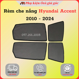 Rèm che nắng xe Hyundai Accent 2010 - 2022, 2023, 2024 chống nắng tốt, nam châm hít chắc chắn