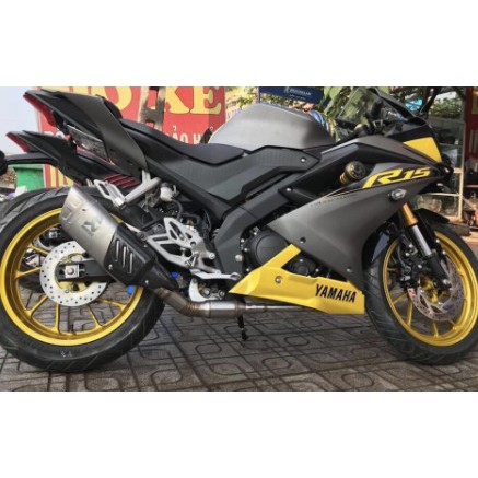 Pô akrapovic R1 Kèm Tiêu + Cổ Bầu Hơi Inox 304 Tổ ong Hàng Xịn Gắn Được Các Dòng Xe Máy