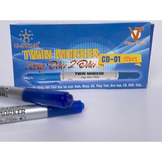 Hộp 12 cây bút lông dầu 2 đầu gstar cd-01 vâng thiên