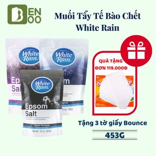 Muối Tắm White Rain Epsom Salt 453g Bổ sung khoáng chất cho cơ thể, tẩy tế bào chết, ngâm chân thư giản Thương hiệu Mỹ