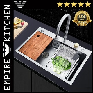 Bồn Rửa Chén Inox 304 1 Hố Hiện Đại Kích Thước 75x46cm