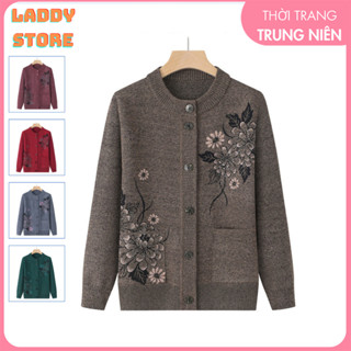  Áo len cho mẹ cho bà mẫu có túi đủ size 40-70 KG Hàng Sẵn. Áo khoác cho mẹ lớn tuổi mùa đông 