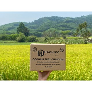 5kg Than sinh học gáo dừa nướng Hachiko, than không khói, than nướng bbq cháy lâu - than hoa nướng, than sạch
