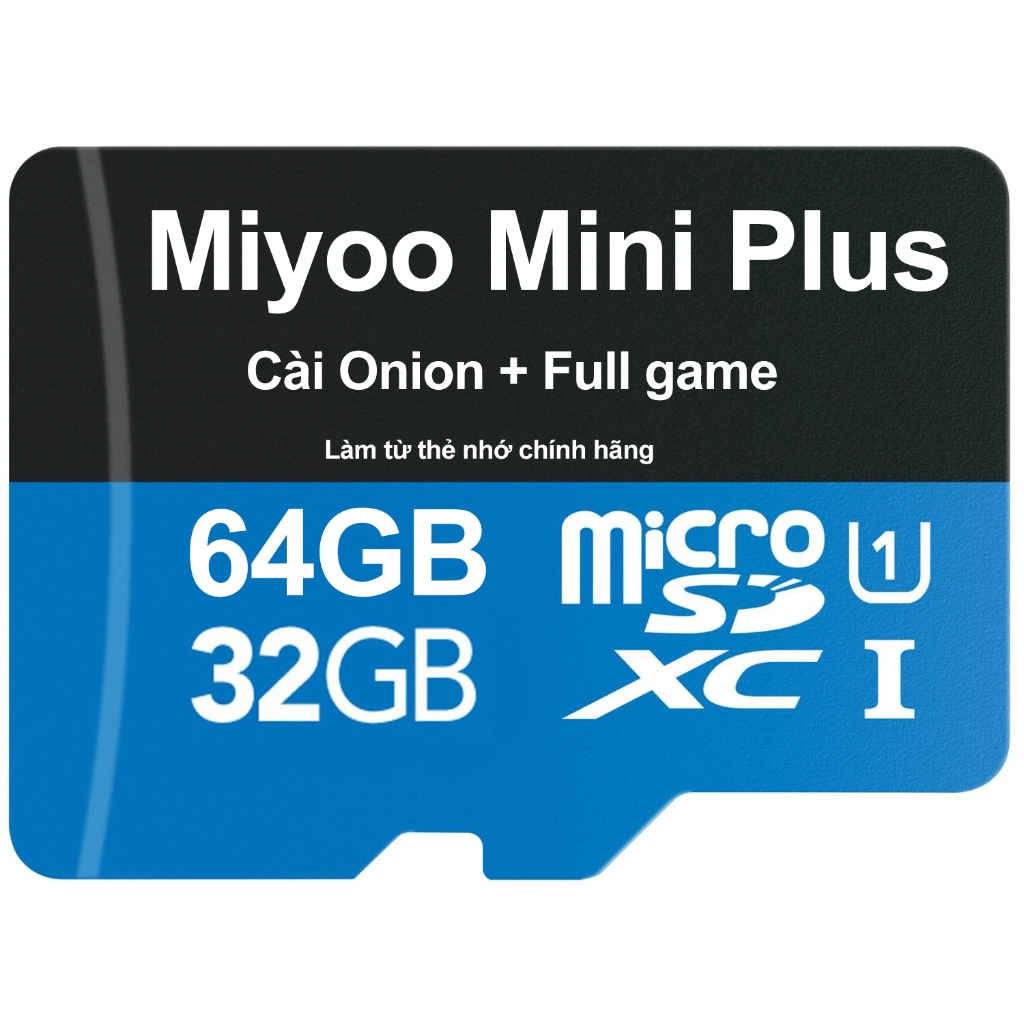 Thẻ nhớ Miyoo Mini Plus cài sẵn Onion mới nhất + cop full game, thêm file cheat cắm là dùng ngay không cần cài lại.
