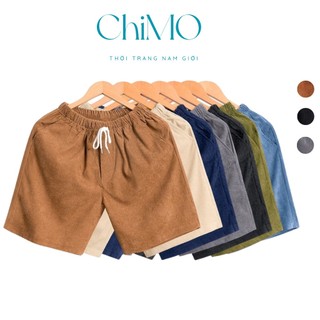 Quần short nam,Quần đùi nhung tăm nam trẻ trung cá tính chất liệu vải CVC nhung gân to thoáng mát co dãn tốt – ChiMo