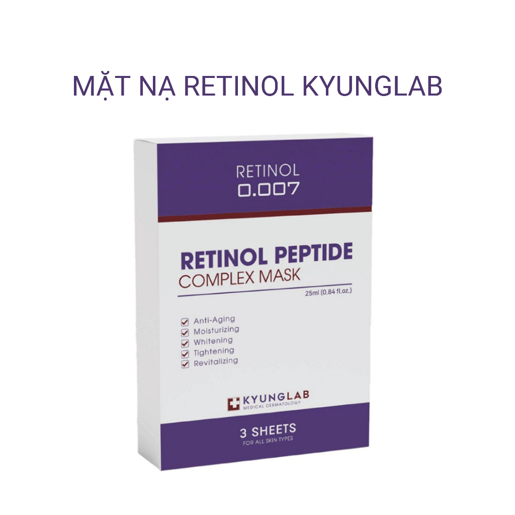 Mặt nạ retinol, mặt nạ dưỡng da, tái sinh căng bóng KYUNGLAB RETINOL PEPTIDE COMPLEX MASK 25ml