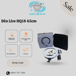 Đèn Live size 45cm HQ18 Chân Lớn Hỗ Trợ Ánh Sáng Chụp Ảnh, Live Stream Đèn Siêu Sáng