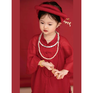 Áo Dài Việt Phục Tứ Thân 8 Tà Chất Liệu Lụa Ngọc Trai Và Tơ Ánh Kim