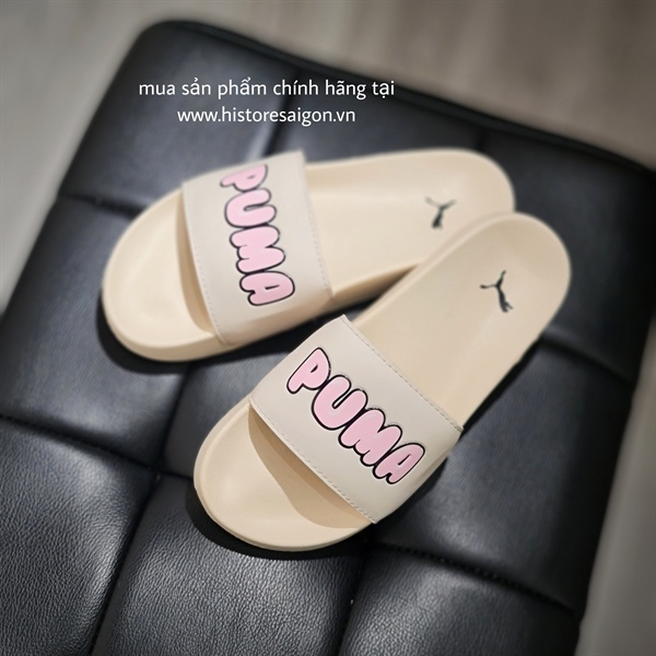 [Siêu Sale ] Dép P.u.m.a Suede Logo 3D Pink - Black / Đen *Chính Hãng*
