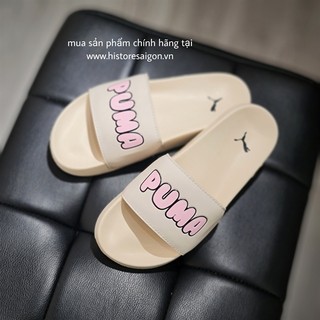 Dép p.u.m.a suede logo 3d pink - black / đen