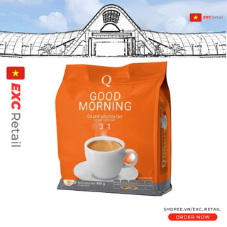 Cà phê trần quang good morning 480 gram 24 stick x 20 gram