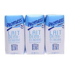 SỮA ÍT BÉO KHÔNG ĐƯỜNG Promess_Pháp 200ml_Hình thức VC: Nhanh, Tiết kiệm