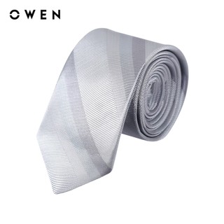 Owen - cà vạt cv232644 màu ghi chất liệu polyester