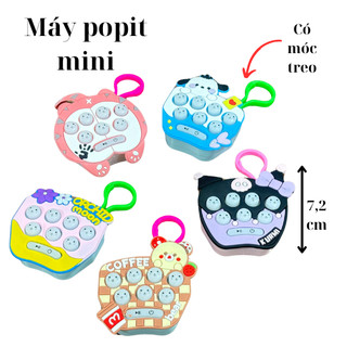Máy chơi game pop it mini, whack-a-mole pop it, máy trò chơi gắn móc treo nhựa chống rơi, xả stress dễ thương