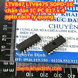 Pc847 sop-16, chân dán ic pc817x4 opto kde1459
