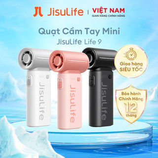 Quạt cầm tay mini Jisulife Life 9 ABS 5 cấp độ gió 3600mAh/5000mAh - Sử dụng liên tục 12h - Chính hãng - BH 12 tháng
