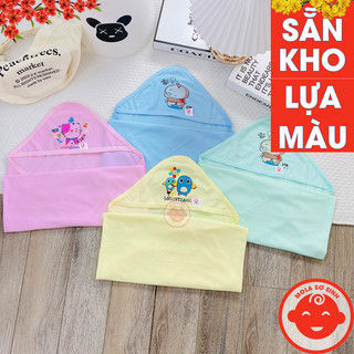 Chăn ủ cotton cho bé có mũ mềm mại UV10