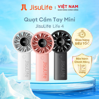 Quạt cầm tay mini Jisulife Life 4 ABS 5 cấp độ gió 3600mAh/5000mAh - Sử dụng liên tục 12h - Chính hãng - BH 12 tháng
