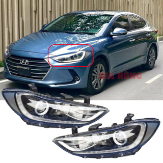 Vỏ đèn pha có led sử dụng cho xe elantra đời 2016-2018
