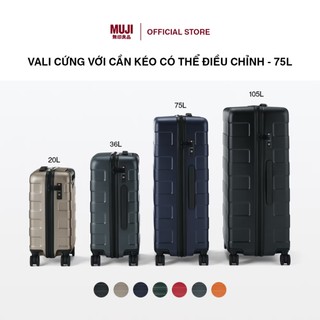 Vali cứng với cần kéo có thể điều chỉnh mujji - 75l