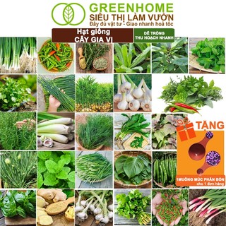 Hạt Giống Gia Vị Greenhome, Nhiều Loại, Trồng Chậu, Dễ Trồng, Chịu Nhiệt, Trồng Quanh Năm, Năng Suất