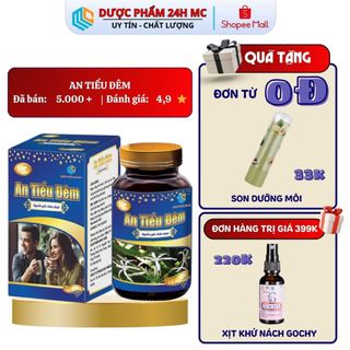 Viên Uống An Tiểu Đêm DƯƠC PHẨM 24H MC Giảm Tiểu Đêm, Tiểu Buốt, Tiểu Nhiều Lần - Hộp 30 viên
