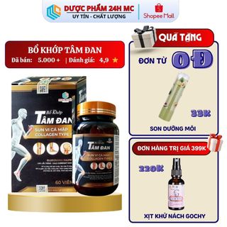 Bổ Khớp Tâm Đan - DƯỢC PHẨM 24H MC - Giúp Giảm Đau Nhức Xương Khớp, Khô Khớp, Viêm Khớp Hộp 60 Viên