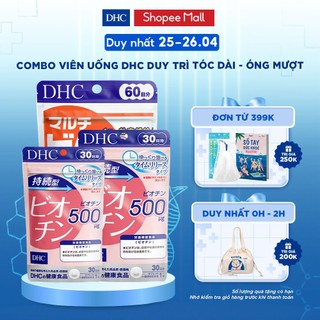 Combo Viên Uống DHC Duy Trì Tóc Dài - Óng Mượt 60 Ngày (Vitamin tổng hợp 60 viên & Biotin 60 viên)