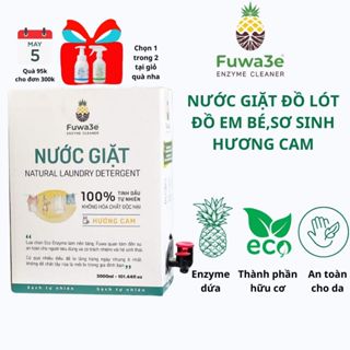 Nước Giặt Hữu Cơ Fuwa3e  Sinh Học Túi Refill 3L Giặt Quần Áo, Đồ Lót, Sạch Nhanh, An Toàn Cho Em Bé