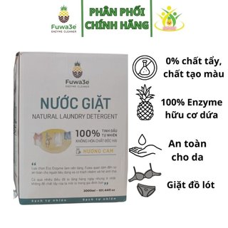 Nước giặt hữu cơ fuwa3e giặt đồ cho bé,quần áo lót nam nữ túi refill 3l tiết kiệm