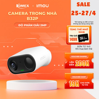 Camera wifi dùng pin imou B32P độ phẩn giải 2k thời gian dùng pin 120 ngày có đàm thoại 2 chiều - komex