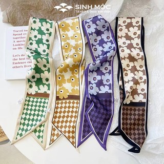 Khăn buộc túi xách, khăn cột tóc, khăn quấn túi, khăn buộc tóc hình hoa - M3060