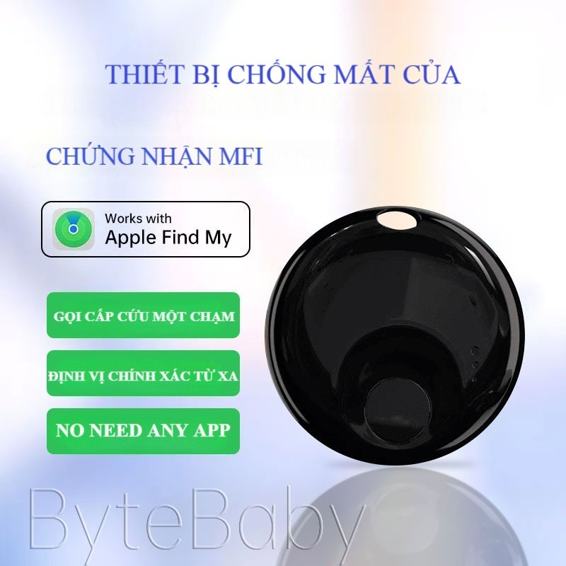 Thiết bị định vị (dành cho iphone) GPS định vị chính xác trẻ em thú cưng Ôto Xe máy Smart Tag Iphone iOS Find My App