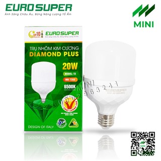 Bóng đèn eurosuper led buld trụ nhôm 20w