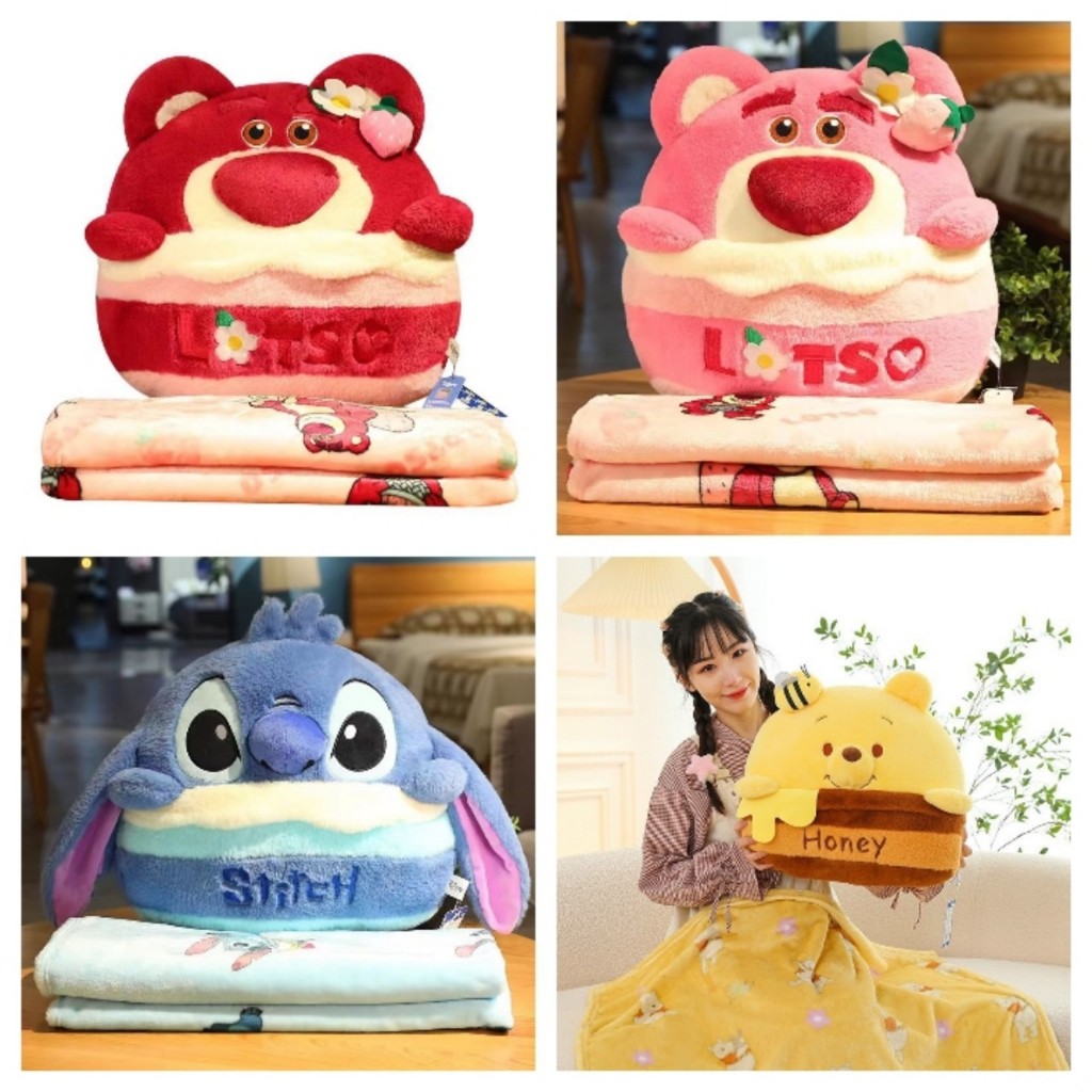 Bộ gối kèm chăn bánh kem Ghome