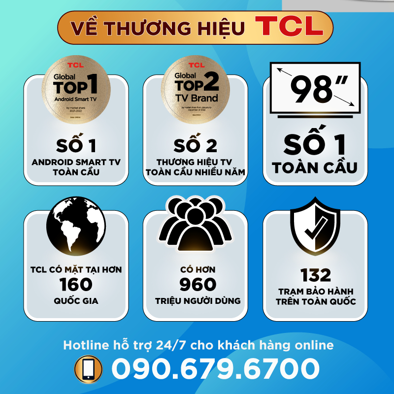 QLED Tivi TCL 4K UHD - Tivi 50'' 50C645 - Tivi 50 inch - Bảo hành 2 năm - Hàng chính hãng
