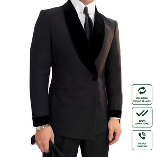 Áo Blazer Nam Cao Cấp Harold Sheffield Ve Nhung Đi Tiệc Thời Thường, Sang Trọng, Co Giãn Chống Nhăn, Đứng For
