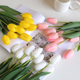(CAO SU MỀM) HOA TULIP / HOA RUM mềm dẻo CAO CẤP trang trí chụp ảnh, hoa giả decor cắm lọ siêu xinh.