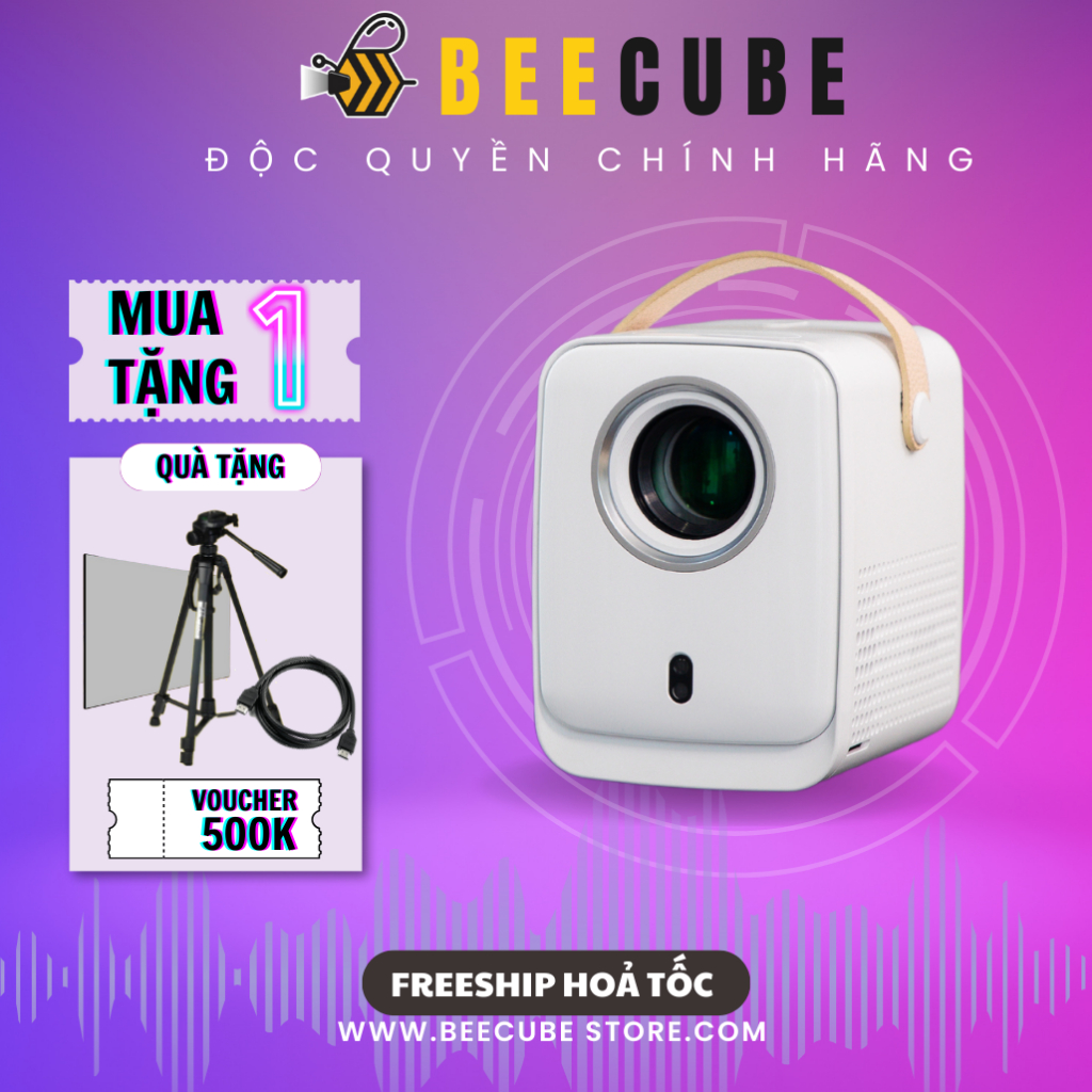 Máy Chiếu Mini BEECUBE X2 MAX Gen 4 Hệ Điều Hành Android + Kết nối Điện thoại + Full HD 1080 - Bảo Hành 12 Tháng