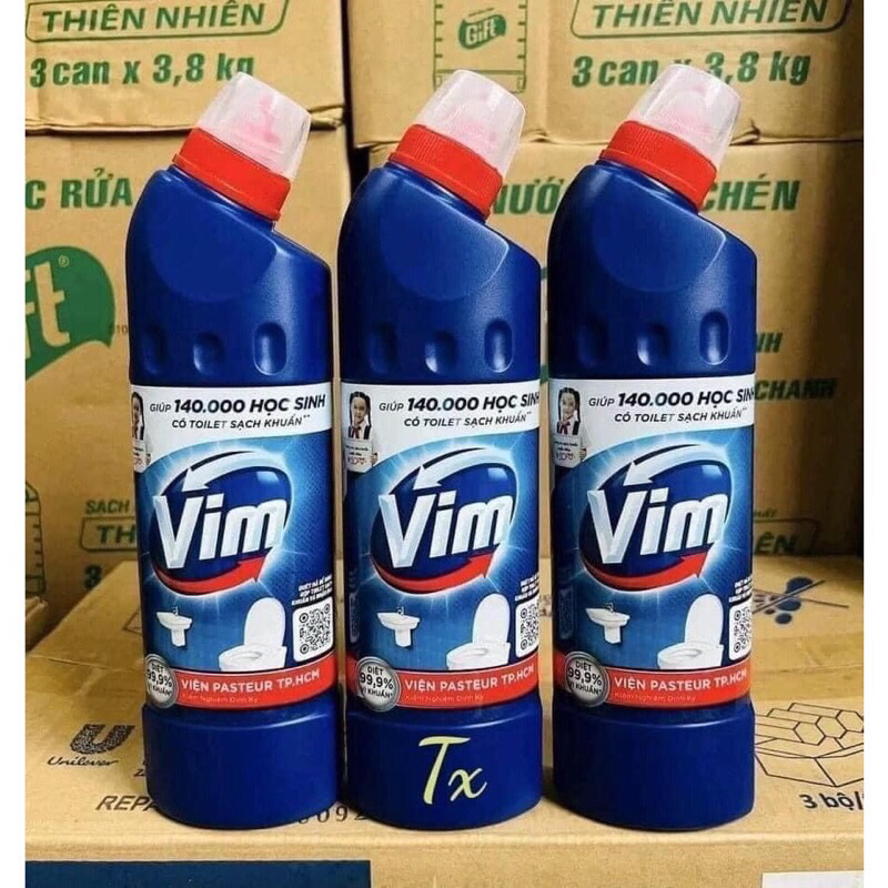 [Top Value] Combo 2 Chai Tẩy Bồn Cầu Vim Sạch Thơm Khử Khuẩn 500ml