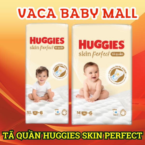 Tã/bỉm QUẦN Huggies Skin Perfect 2 vùng thấm đủ size M76/L66/XL58/XXL54 miếng