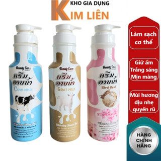 Sữa tắm BEAUTY CARE 1200ml Thái Lan - Bò, Dê, Tổ Yến - Giữ ẩm, da trắng sáng, mịn màng