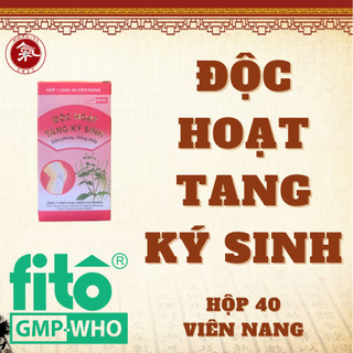 Độc hoạt tang kí sinh fito (hỗ trợ trừ phong thấp) hộp 40 viên nang ~3 ngày sử dụng